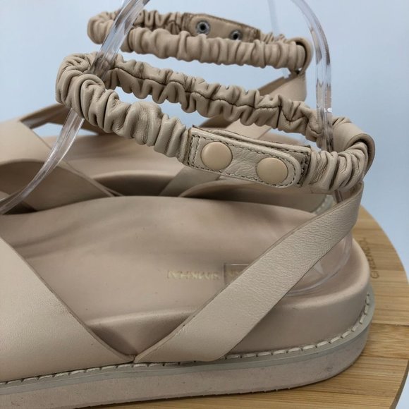 Jonathan Simkhai Talie Platform Thong Ruched strap Biscotti Peach Sandals sz 10 - Picture 8 of 16